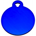 Engraved Small Blue Circle Dog Tag - Cat Tag